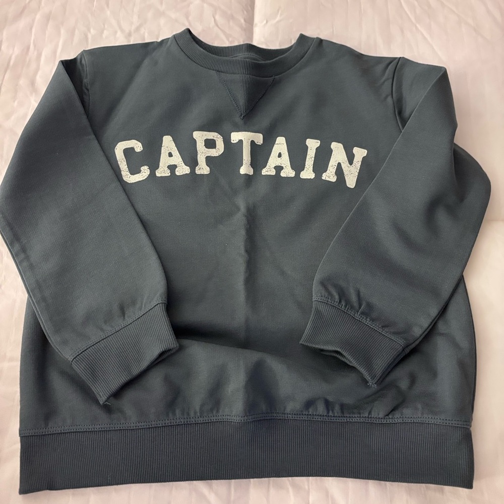 Little Co. by Lauren Conrad Captain Graphic Sweatshirt in Slate Blue Sz 5T